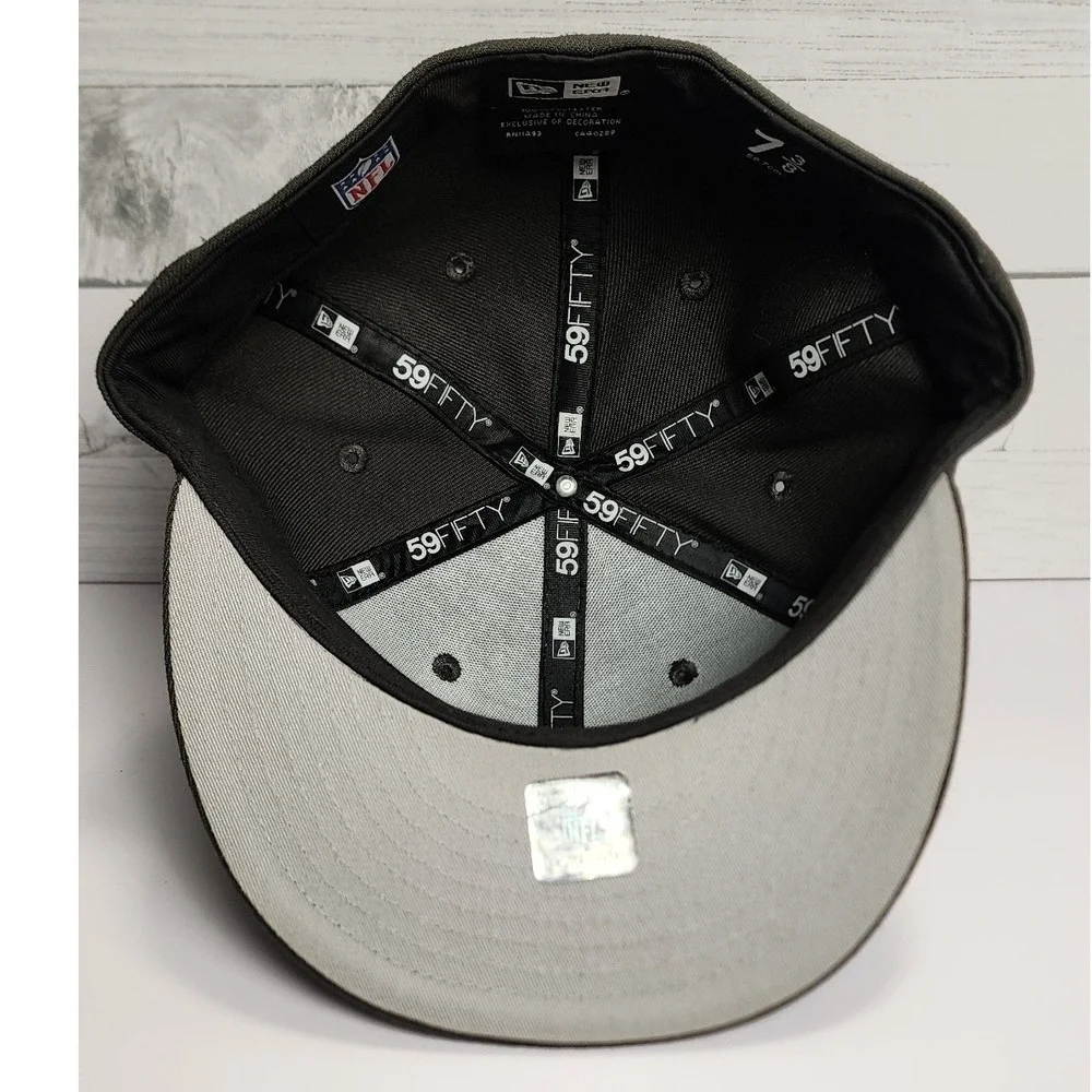 New Era 59FIFTY Tampa Bay Buccaneers Fitted Hat 7 3/8 Black‎ NFL Football Cap